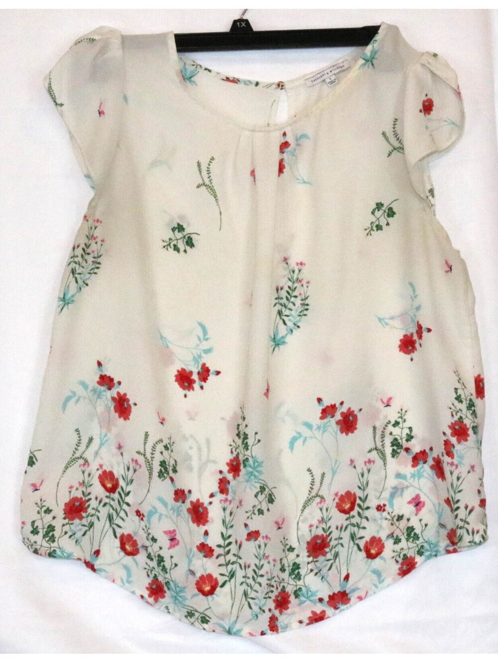 Crescent & Willough Women's Top Blouse Sz L